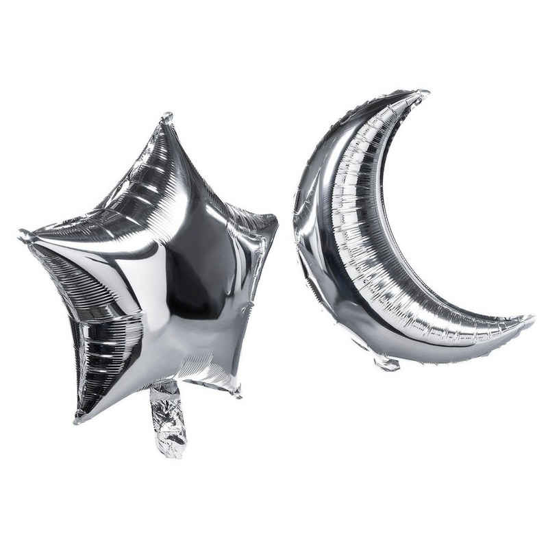 Depot Folienballon »Folienballon-Set Mond & Stern«, aus PET-Kunststoff, B 45 Zentimeter, H 45 Zentimeter