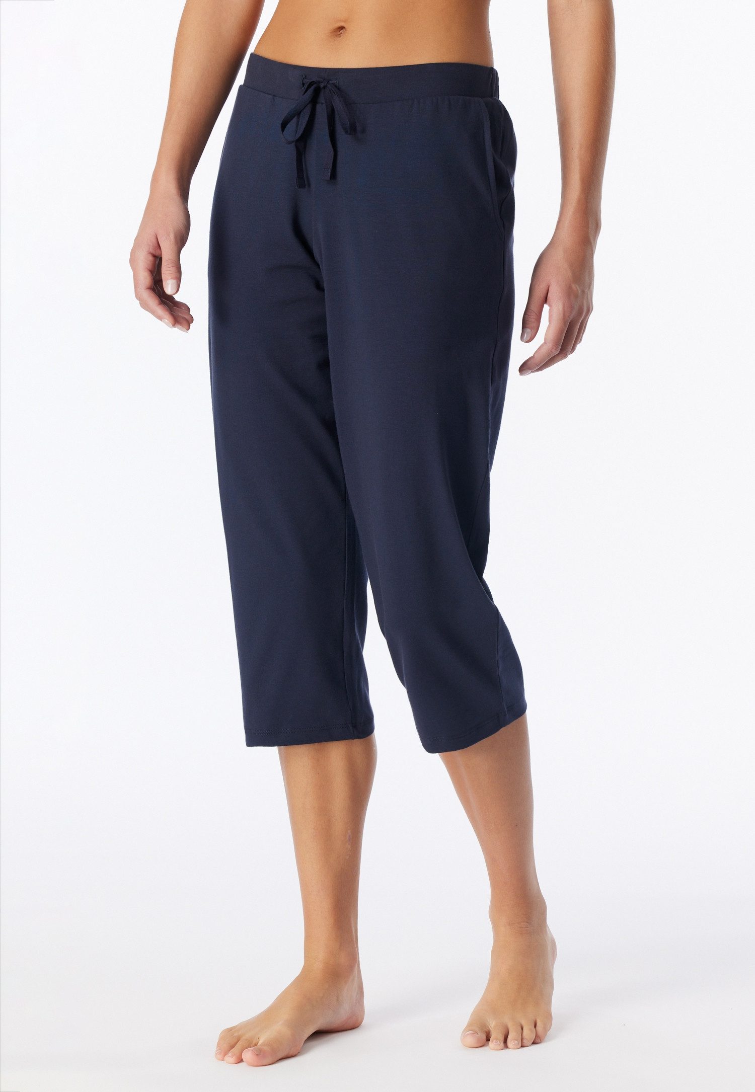 Schiesser 3/4-Hose Mix + Relax Cotton-Mix, Gummizug, Bindeband, seitliche Taschen