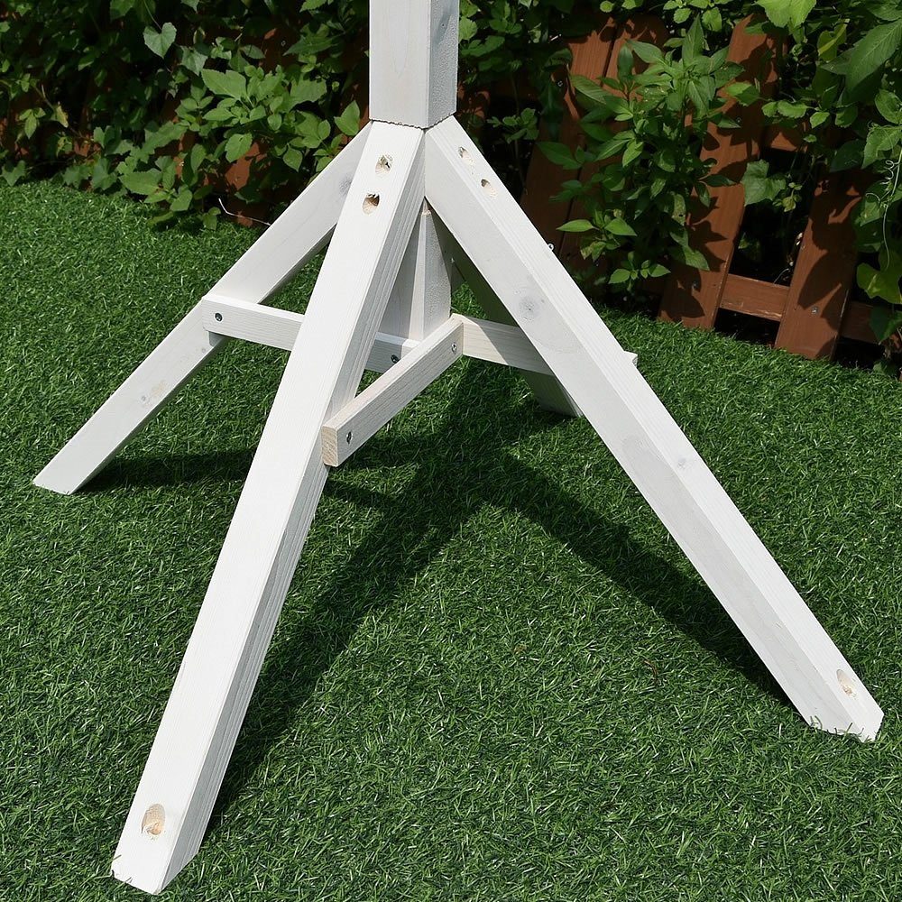 Mucola Vogelhausständer Vogelhausständer Holz Ständer Weiß günstig online kaufen