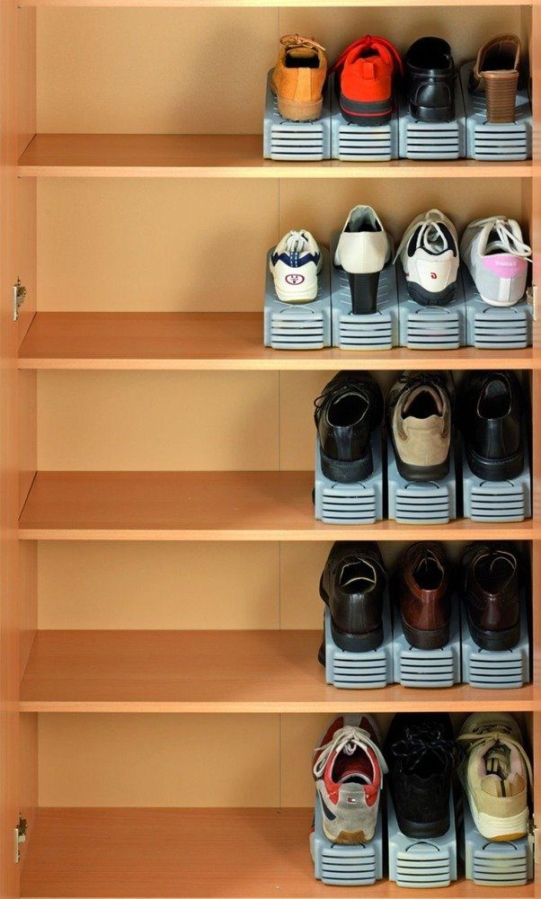WENKO Schuhregal WENKO SCHUHHALTER SCHUHSTAPLER SCHUHREGAL SCHUHSCHRANK - 12 Stück