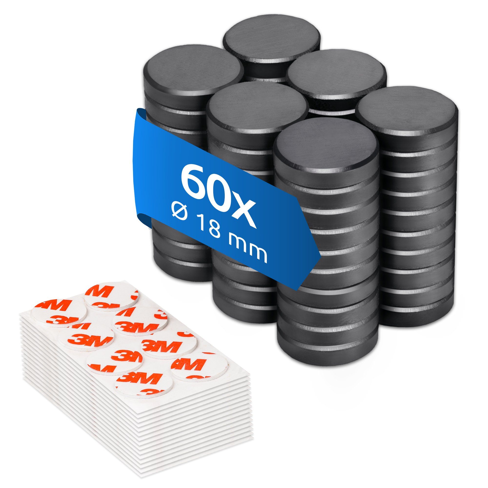 Magnet Magnet für Magnettafel 60x Ferrit Magnet