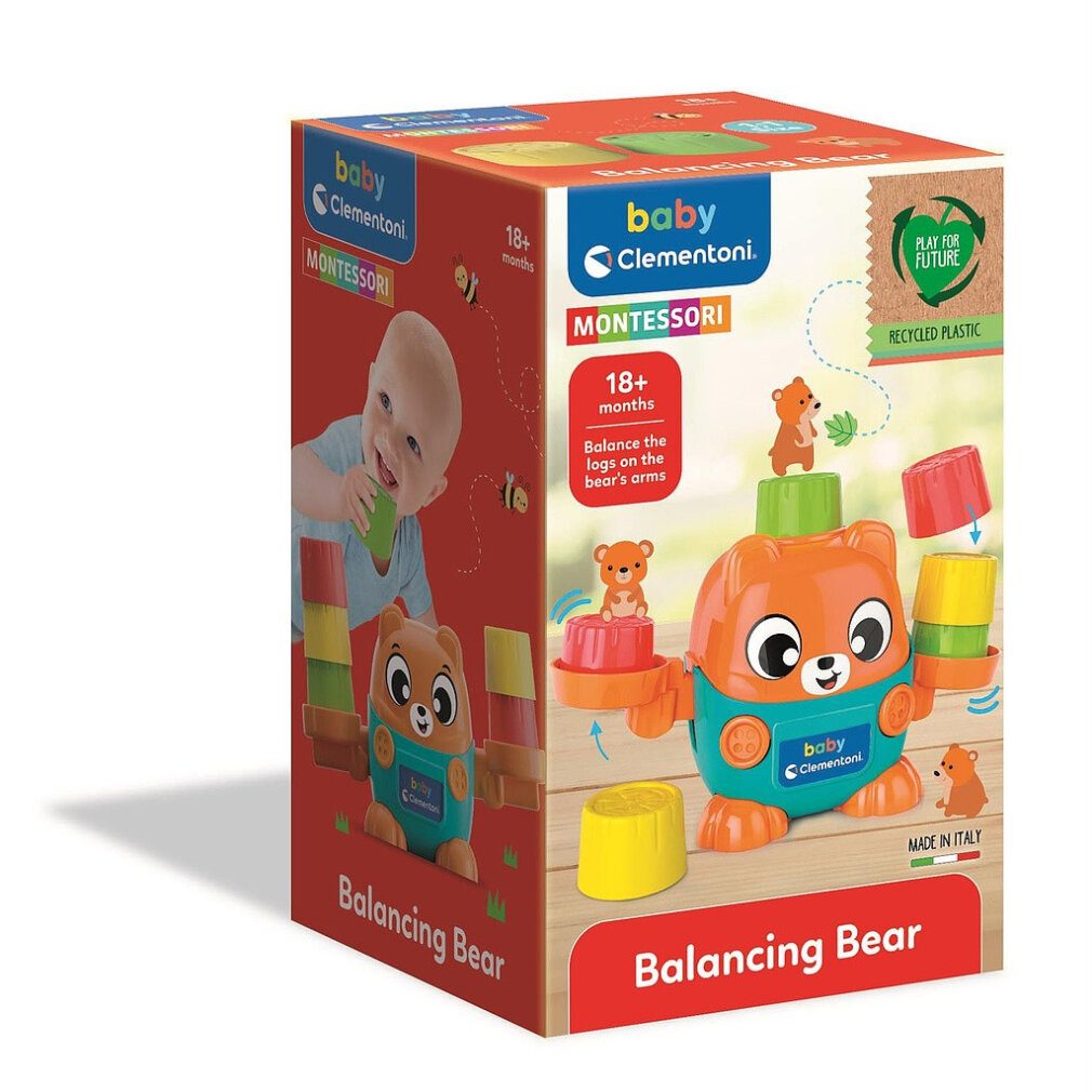 Clementoni® Spiel Farbe Montessori Balancierender Bären-Babyspielzeug Clementoni
