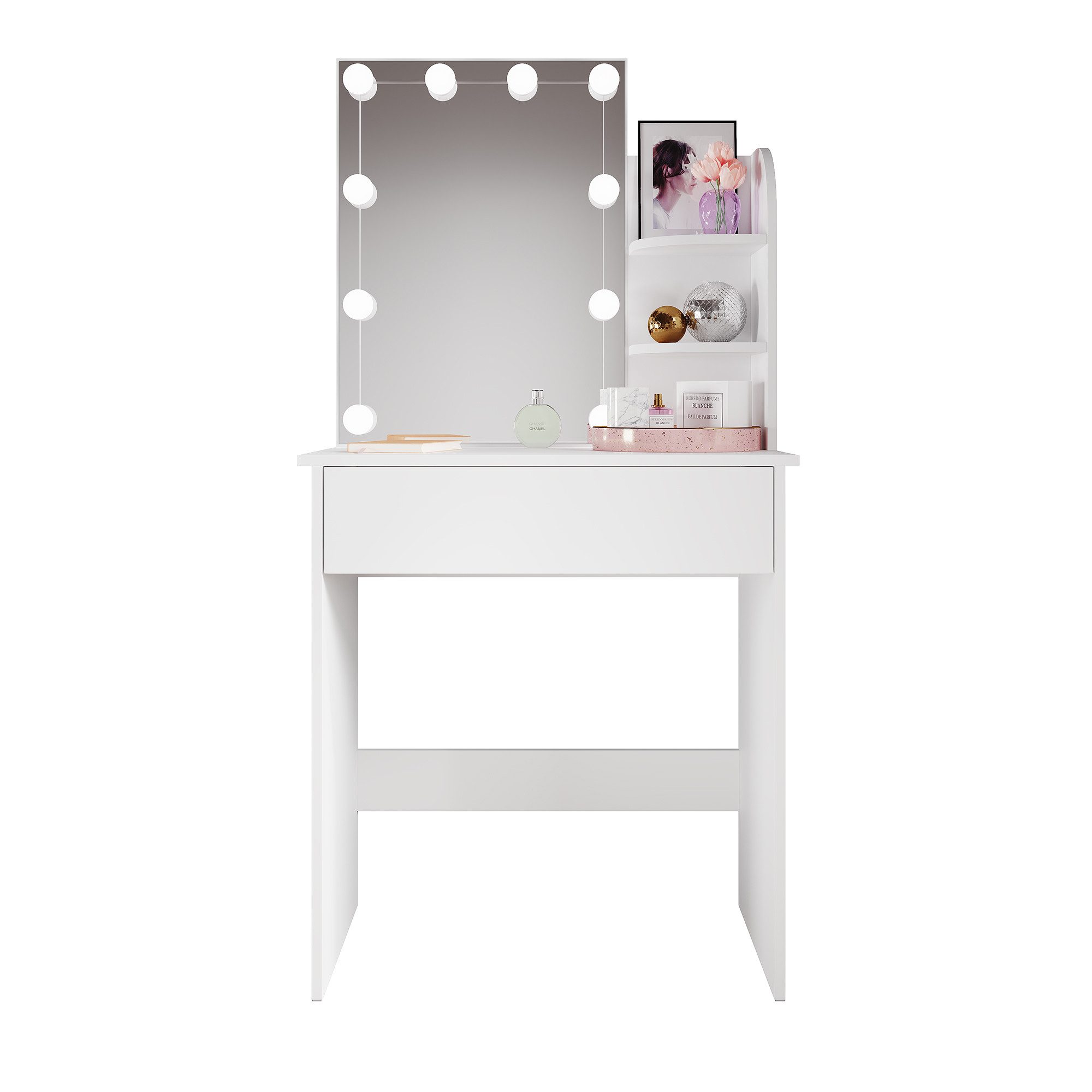 SONNI Schminktisch Schminktisch mit dreifarbig beleuchtetem Schminkspiegel, günstig online kaufen