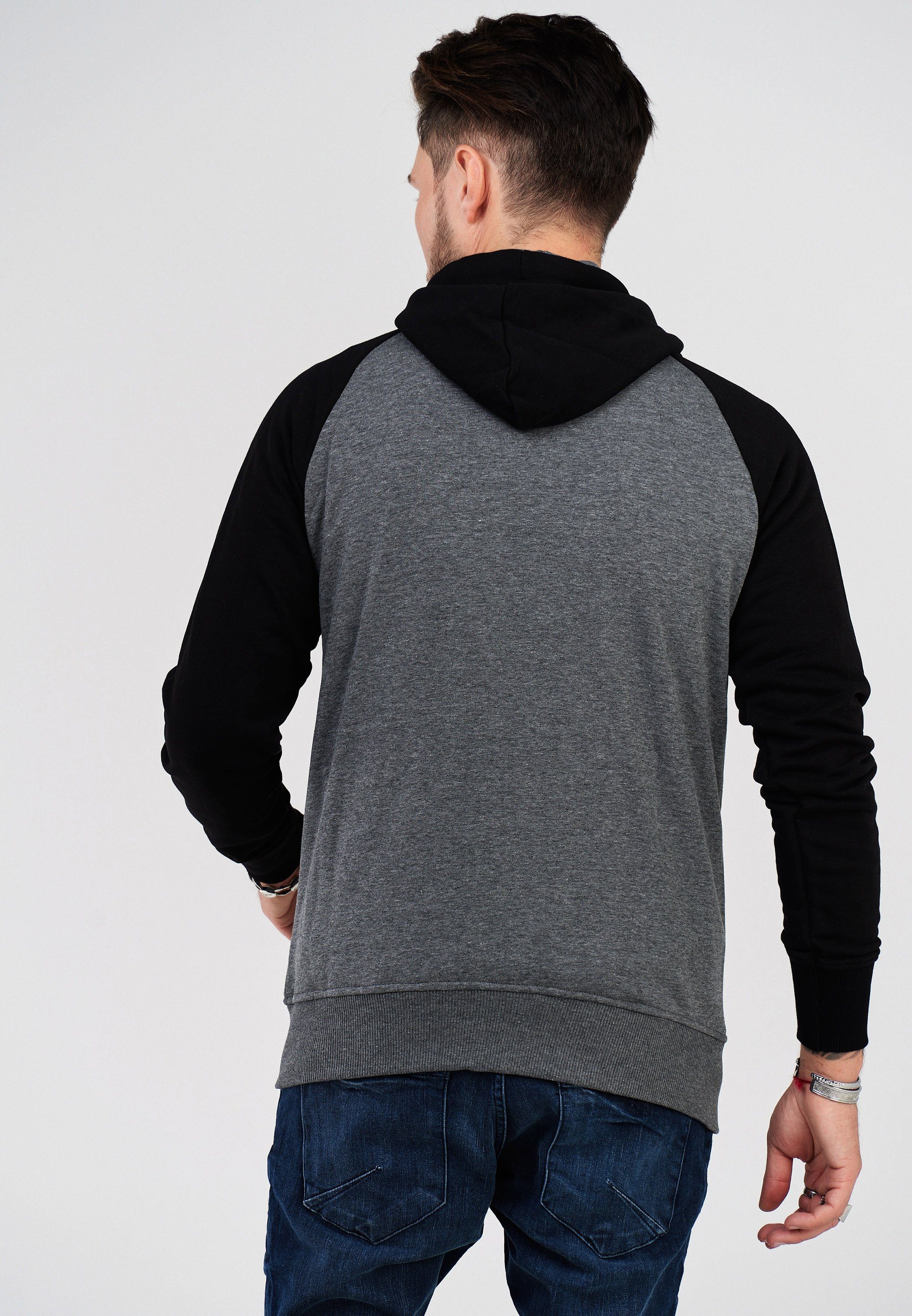 behype Sweatjacke HENRAY mit erhöhtem Kragen