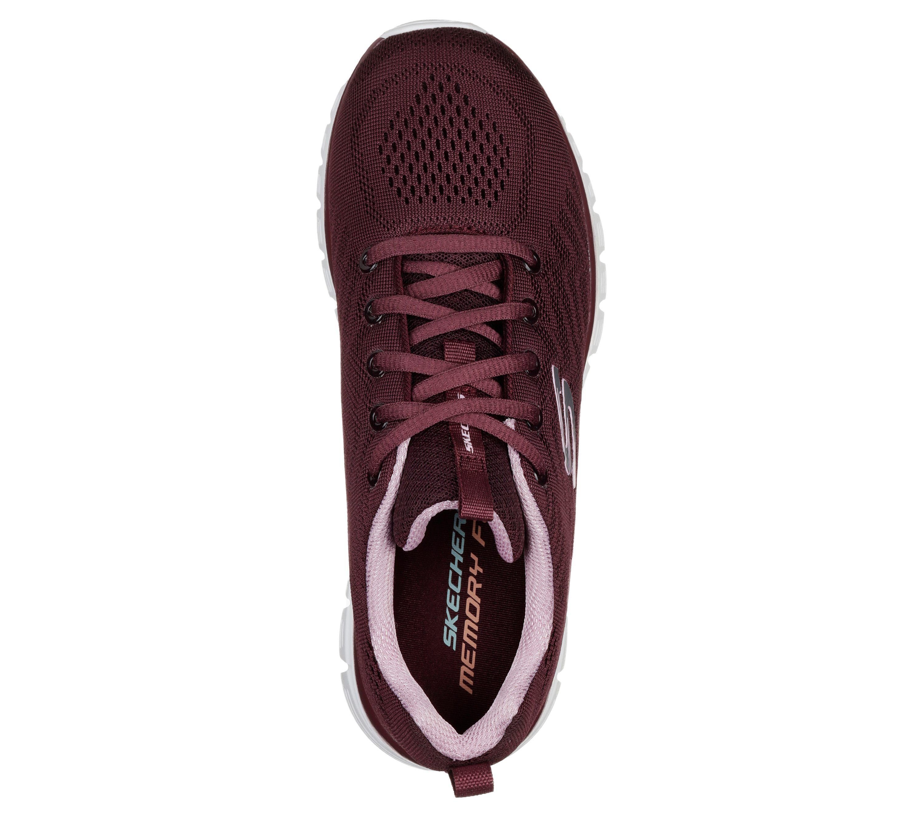 WINE Connected Rot Sneaker Get Skechers