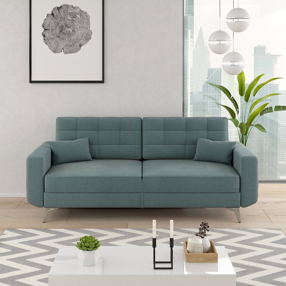 VitaliSpa® Schlafsofa »Schlafcouch Boxspringsofa York Schlaffunktion Bettkasten«