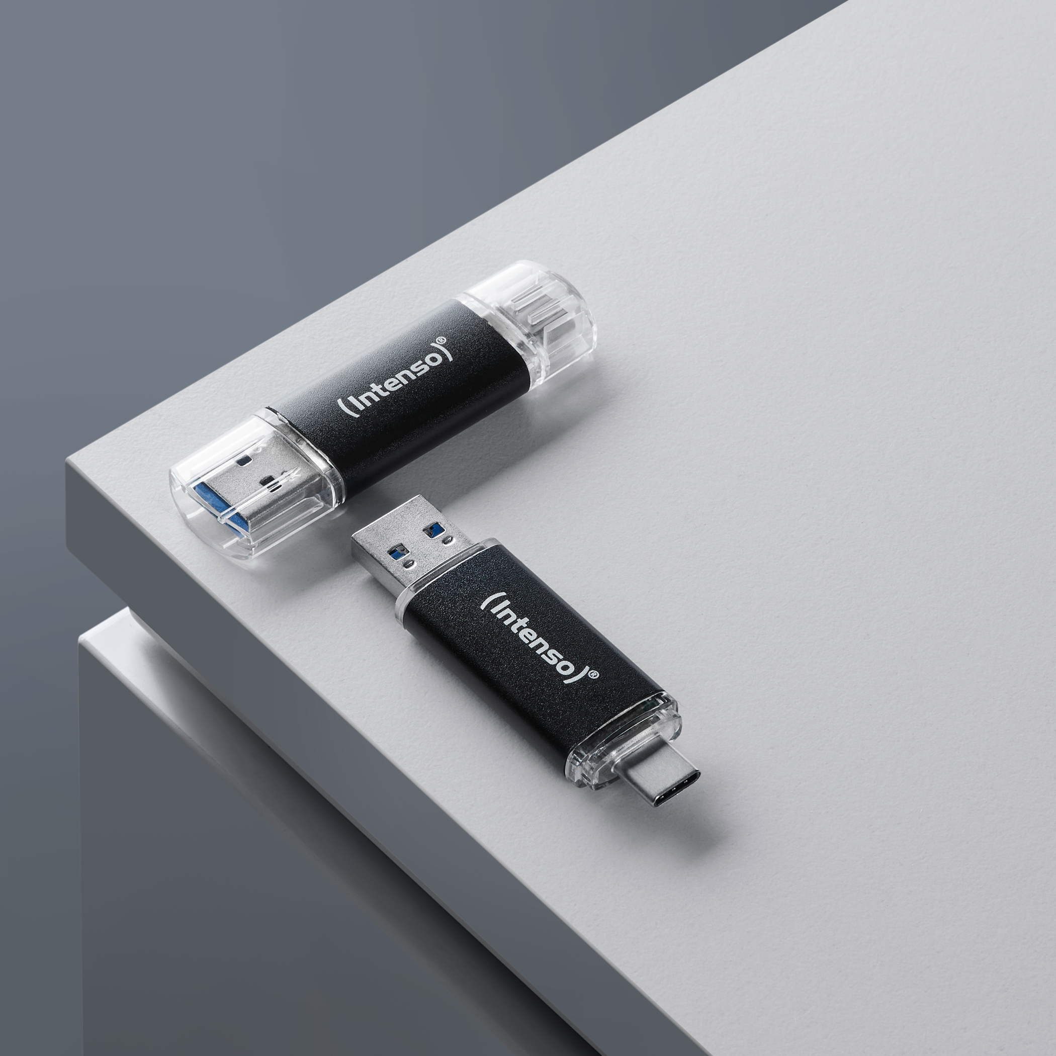 Intenso USB Stick 128GB Twist Line USB 3.2 Gen. 1x1 USB-A / USB-C 2er Pack USB-Stick