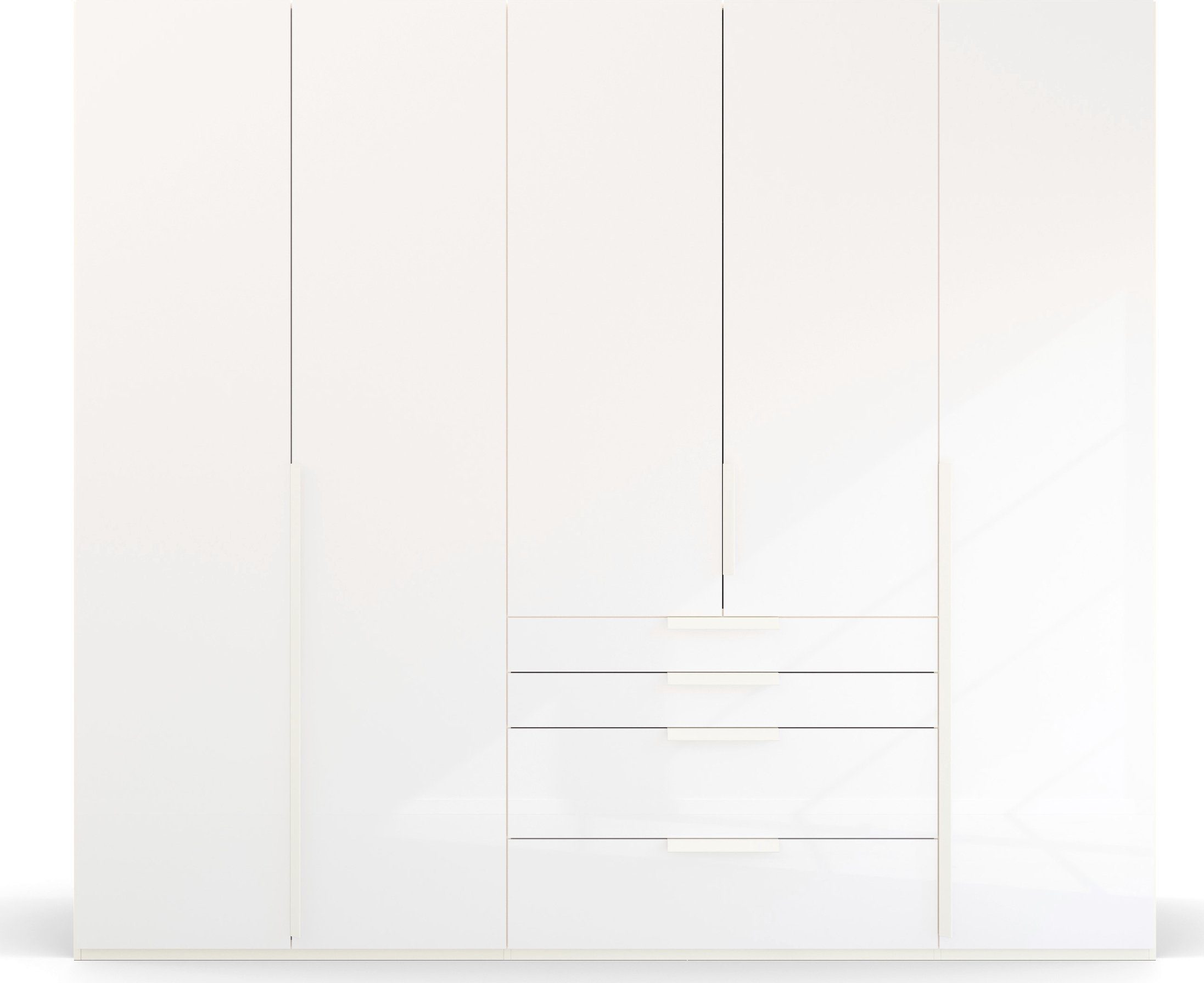 rauch Drehtürenschrank Kleiderschrank Schrank Garderobe Wäscheschrank PURISMA Glasfront (in den Breiten 151/201/251/301 cm, inkl. SOFT-CLOSE-FUNKTION) mit Schubladen und umfangreichem Zubehör MADE IN GERMANY