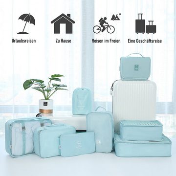 CALIYO Kofferorganizer 8 Teilige Packing Cubes,Koffer Organizer für Urlaub und Reisen, Kleidertaschen,Packwürfel Set Reise Würfel, Ordnungssystem, für Koffer