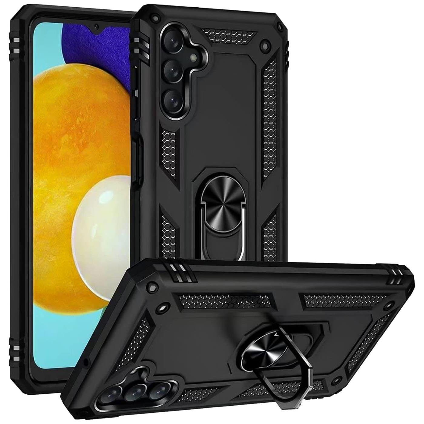 CoolGadget Handyhülle Armor Shield Case für Samsung Galaxy A14 5G 6,8 Zoll, Outdoor Cover mit Magnet Ringhalterung Handy Hülle für Samsung A14 5G