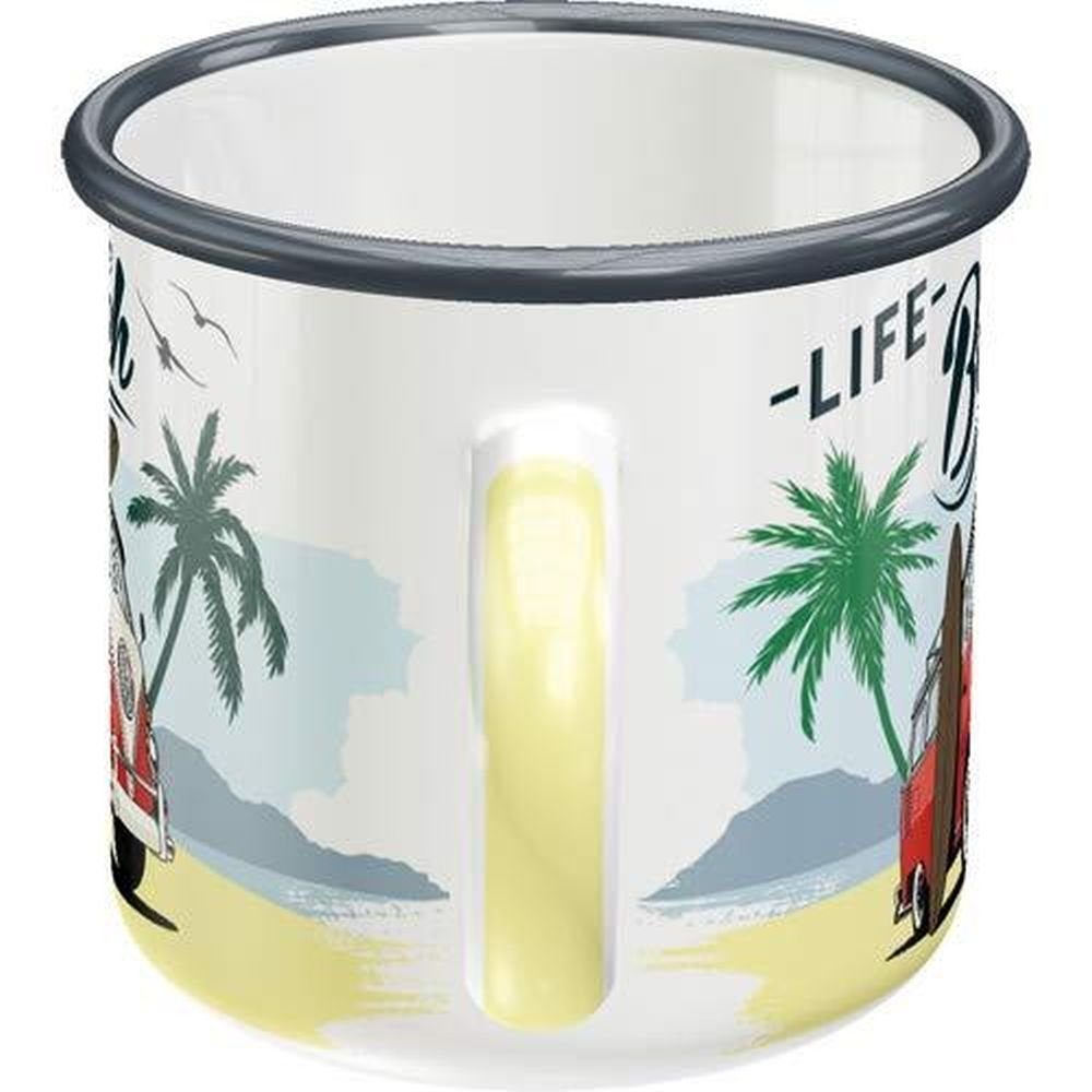 Nostalgic-Art Tasse Emaille-Becher - Volkswagen - VW Bulli - Beach