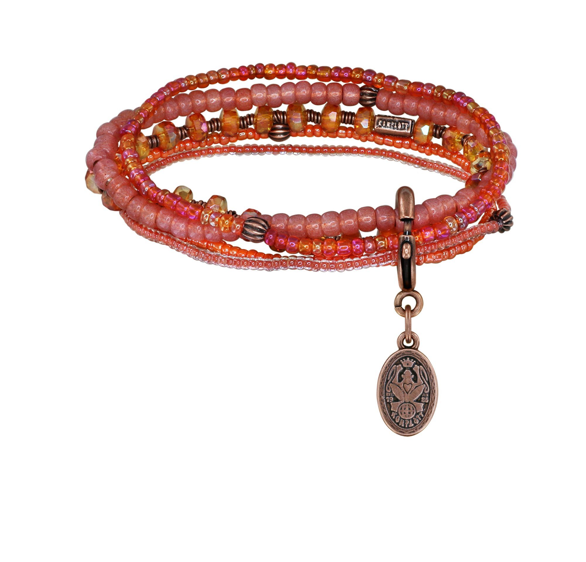 KONPLOTT Armband KONPLOTT Armband elastisch Petit Glamour d´Afrique orange antik Kupfer