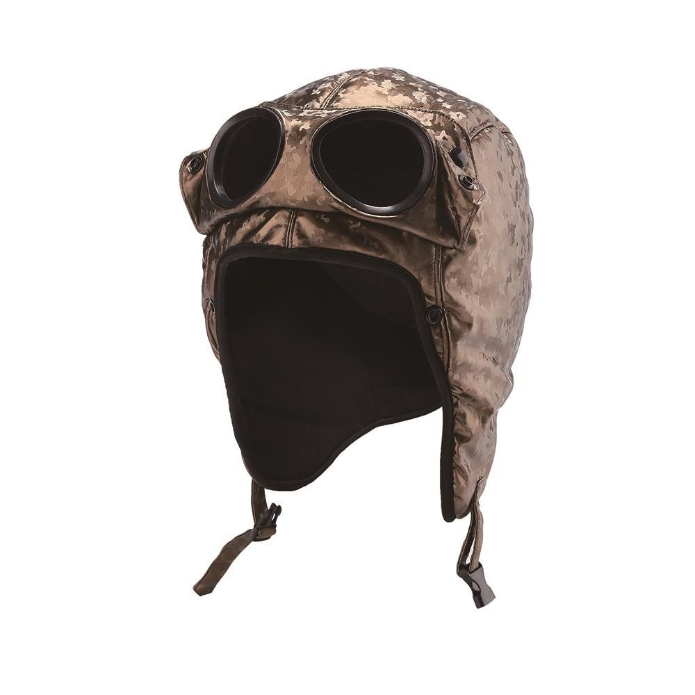 Actionfox Skimütze Goggle Mütze – Wintermütze mit integrierter Brille für Ski & Outdoor Integrierte Goggle-Brille, wind- und kälteschützend, mit Fleecefutter