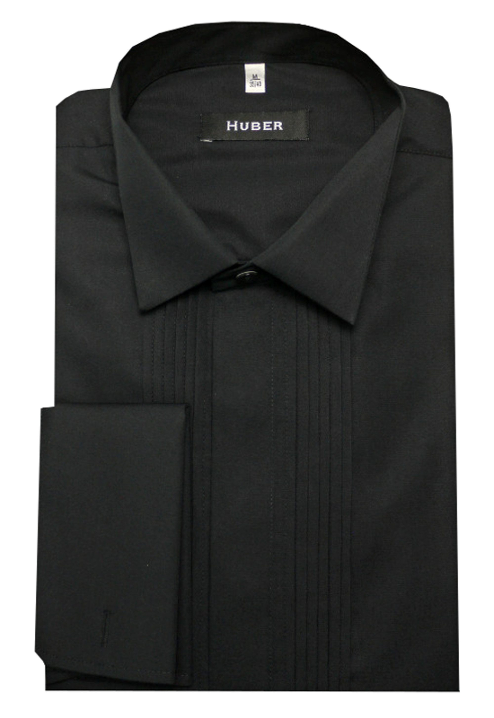 Huber Hemden Smokinghemd HU-0171 Kläppchen-Kragen, Plissee, Umschlag-Manschette, Regular Fit – Bild 3 von 5