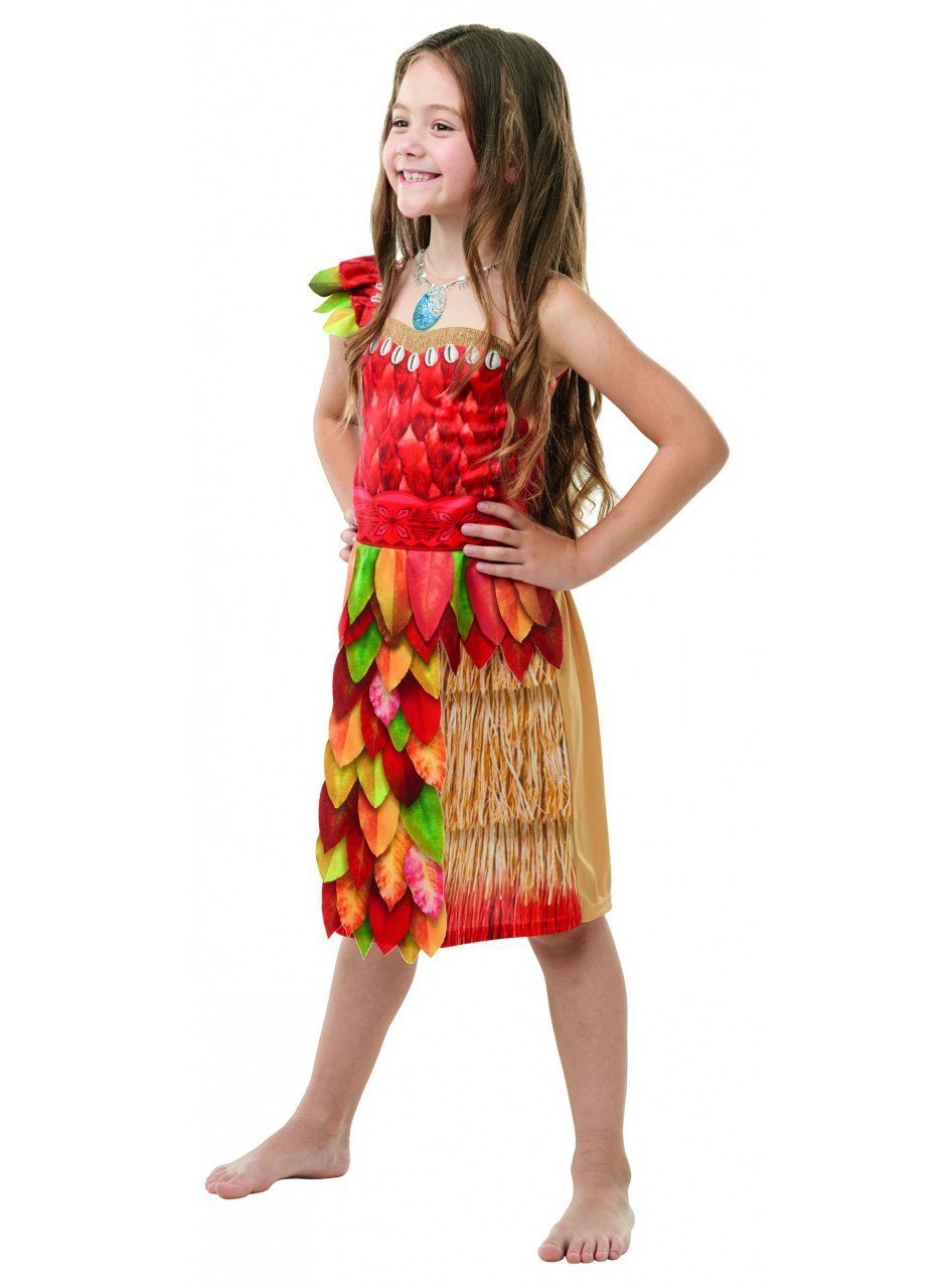 Rubie´s Hawaii-Kostüm Disney's Vaiana Blätterkleid Kostüm für Kinder, Südsee-Kleid im Blätterlook aus dem Epilog des Vaiana-Films
