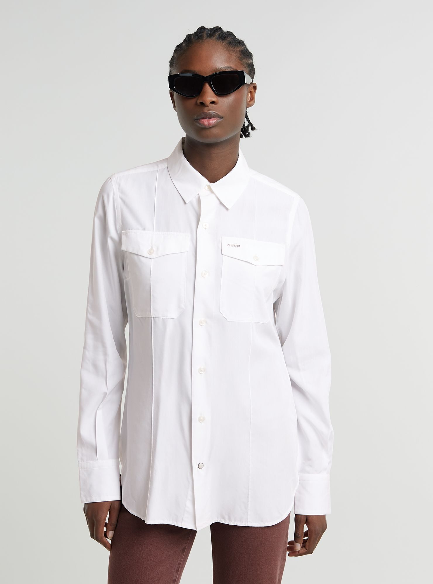 Langarmshirt Slim Pocket Hemd