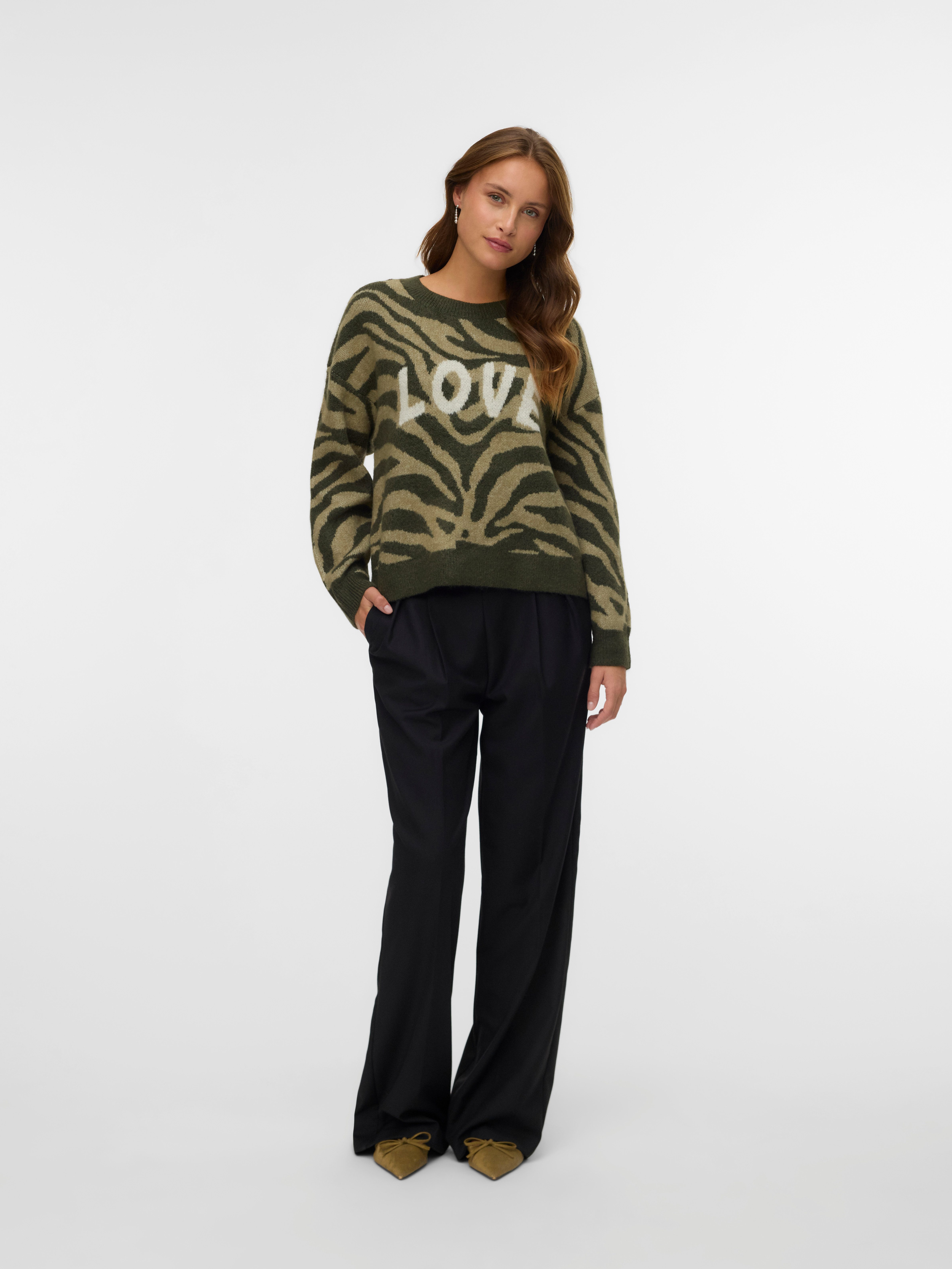 Vero Moda Strickpullover VMNEWKAI LS O-NECK PULLOVER BOO