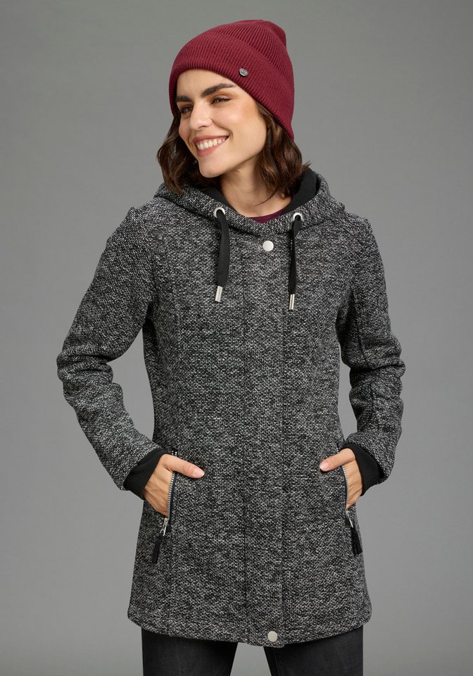 KangaROOS Strickfleecejacke Strick Fleece Jacke außen Strick innen Fleece Übergangsjacke