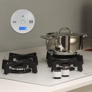 EAXUS Kohlenmonoxid Melder / Detektor - Gasmelder CO-Melder (85dB Alarm, CO-Wert im Display ablesbar, Magnethalterung optional)