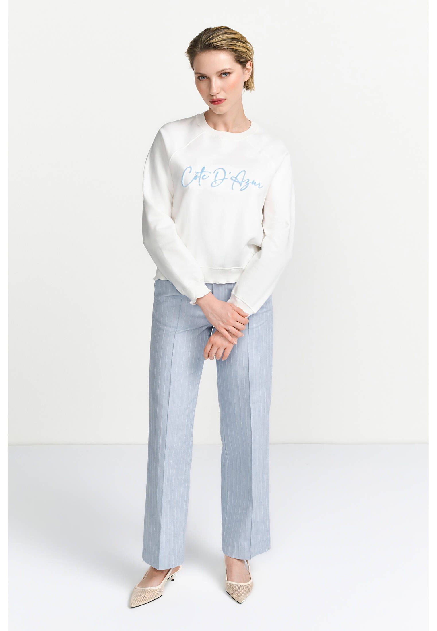 RICHROYAL Sweatshirt Damen Sweatshirt mit Bio-Baumwolle günstig online kaufen