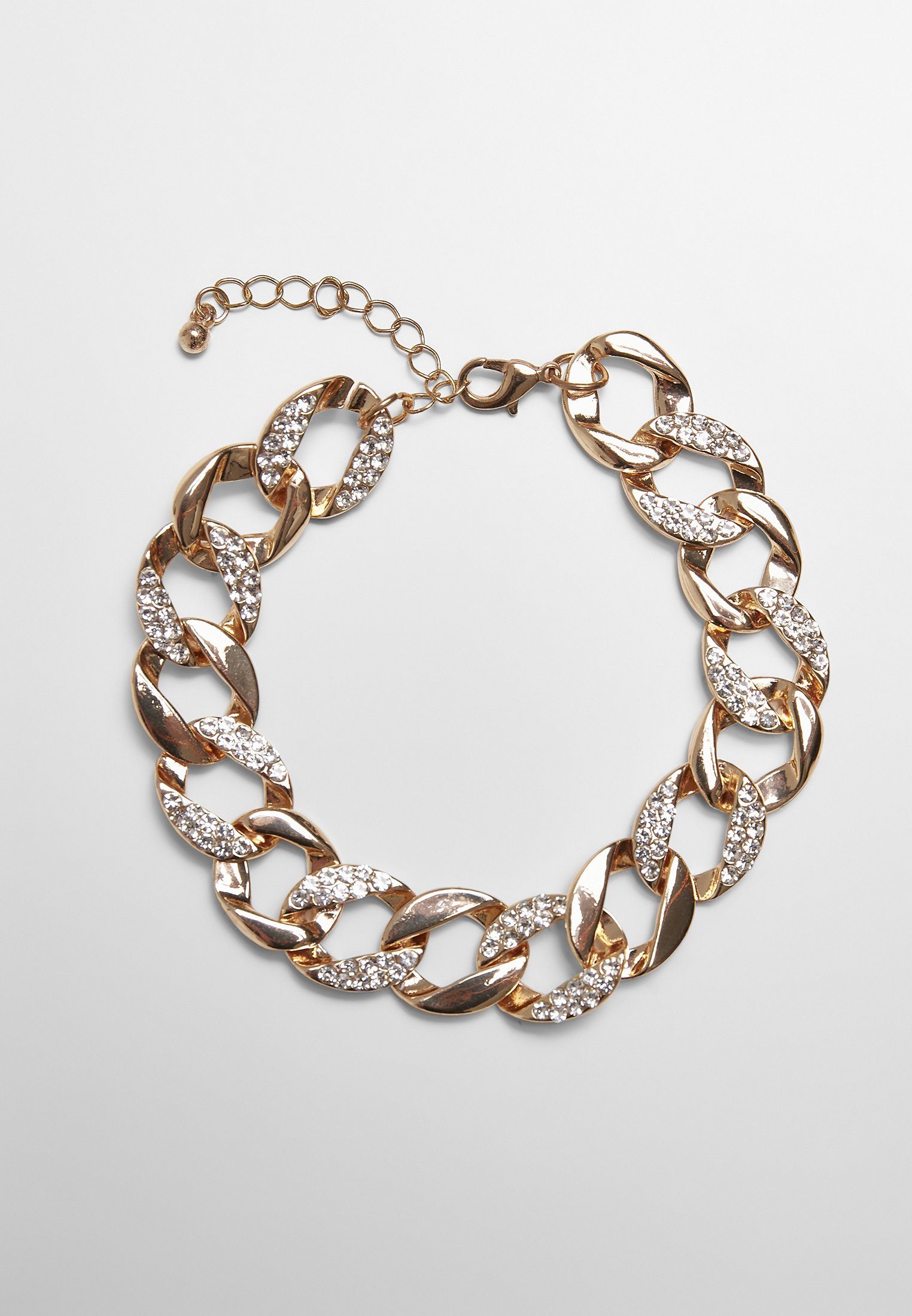 URBAN CLASSICS Bettelarmband Bracelet Set gold And Necklace Basic Accessoires Diamond