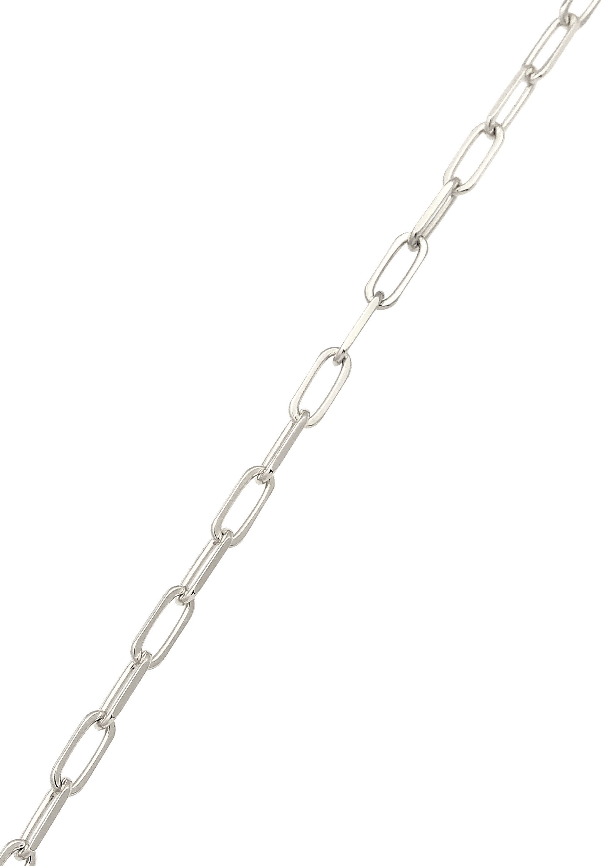 Kuzzoi Silberarmband Glieder Oval Federring 925 Sterling Silber