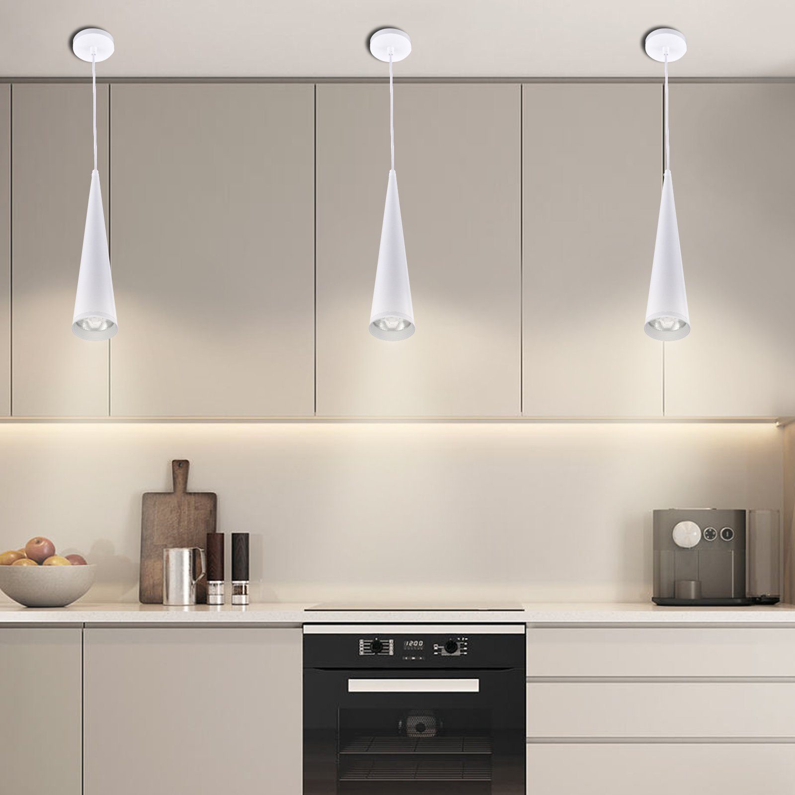 Sunicol Pendelleuchte Modern Kronleuchter LED Pendelleuchte,Esszimmer Küche günstig online kaufen