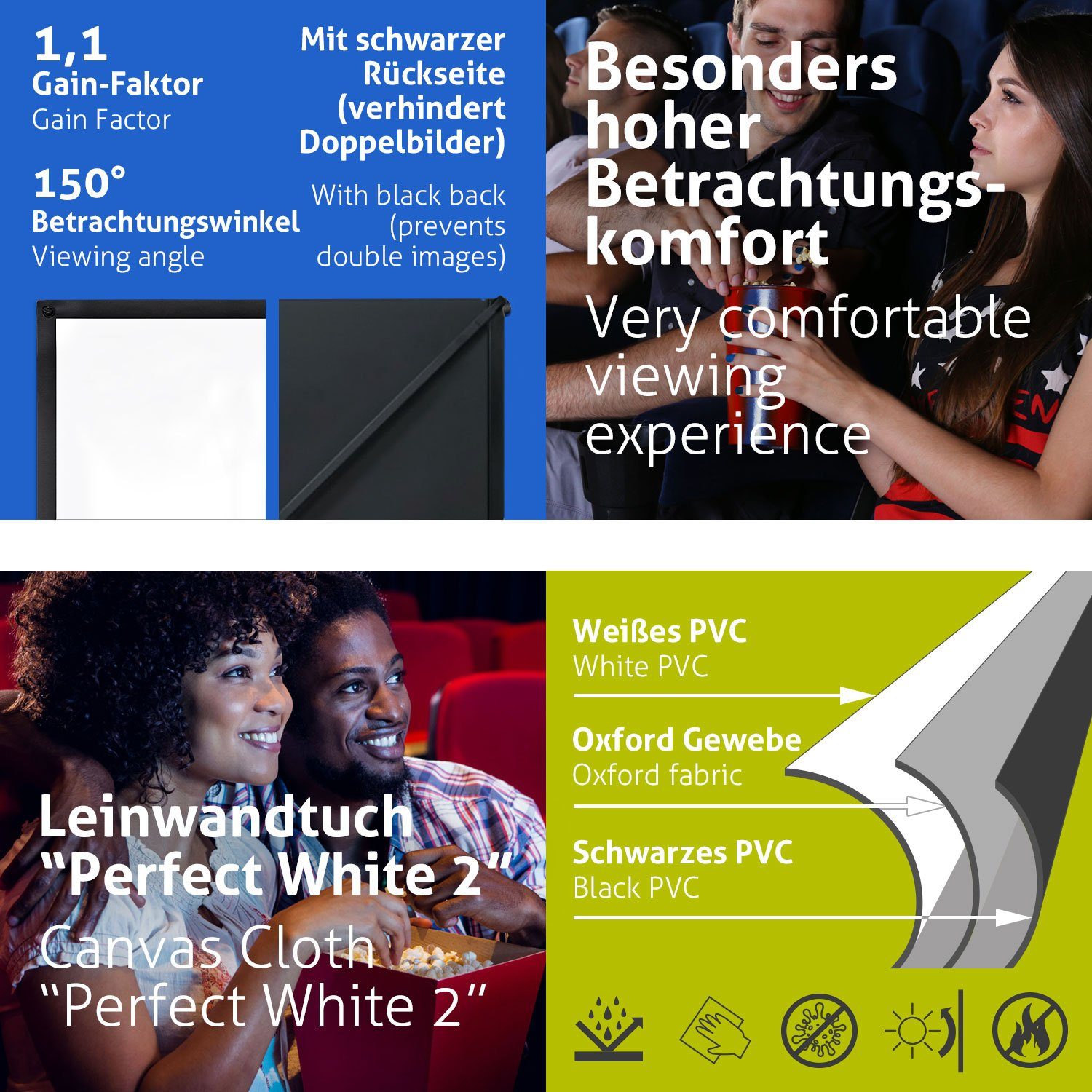 ESMART ESMART Germany X-Type Stativ Leinwand Stativleinwand (Expert X-Type)