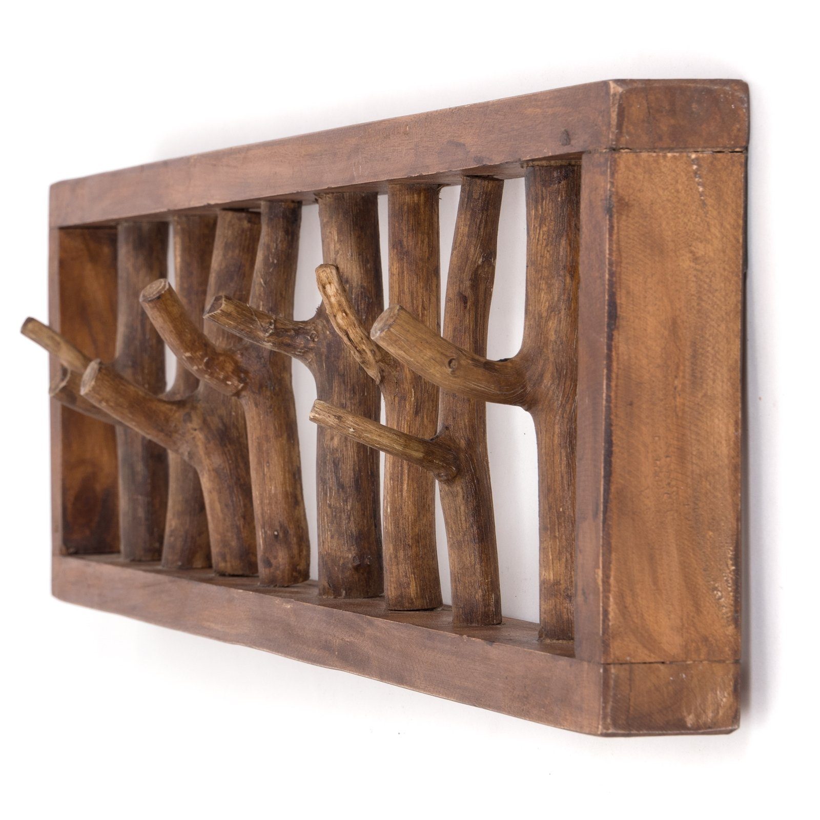 DESIGN DELIGHTS Wandgarderobe WANDGARDEROBE TREIBHOLZ UNIKAT, 80x22cm (BxH), Garderobe, Hakenleiste – Bild 5 von 5