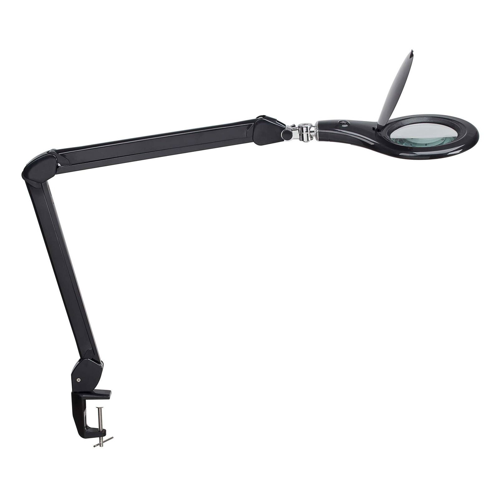 MAUL Lupenlampe MAUL Lupenleuchte MAULmakro LED 6.500 K Klemmfuß schwarz, LED wechselbar