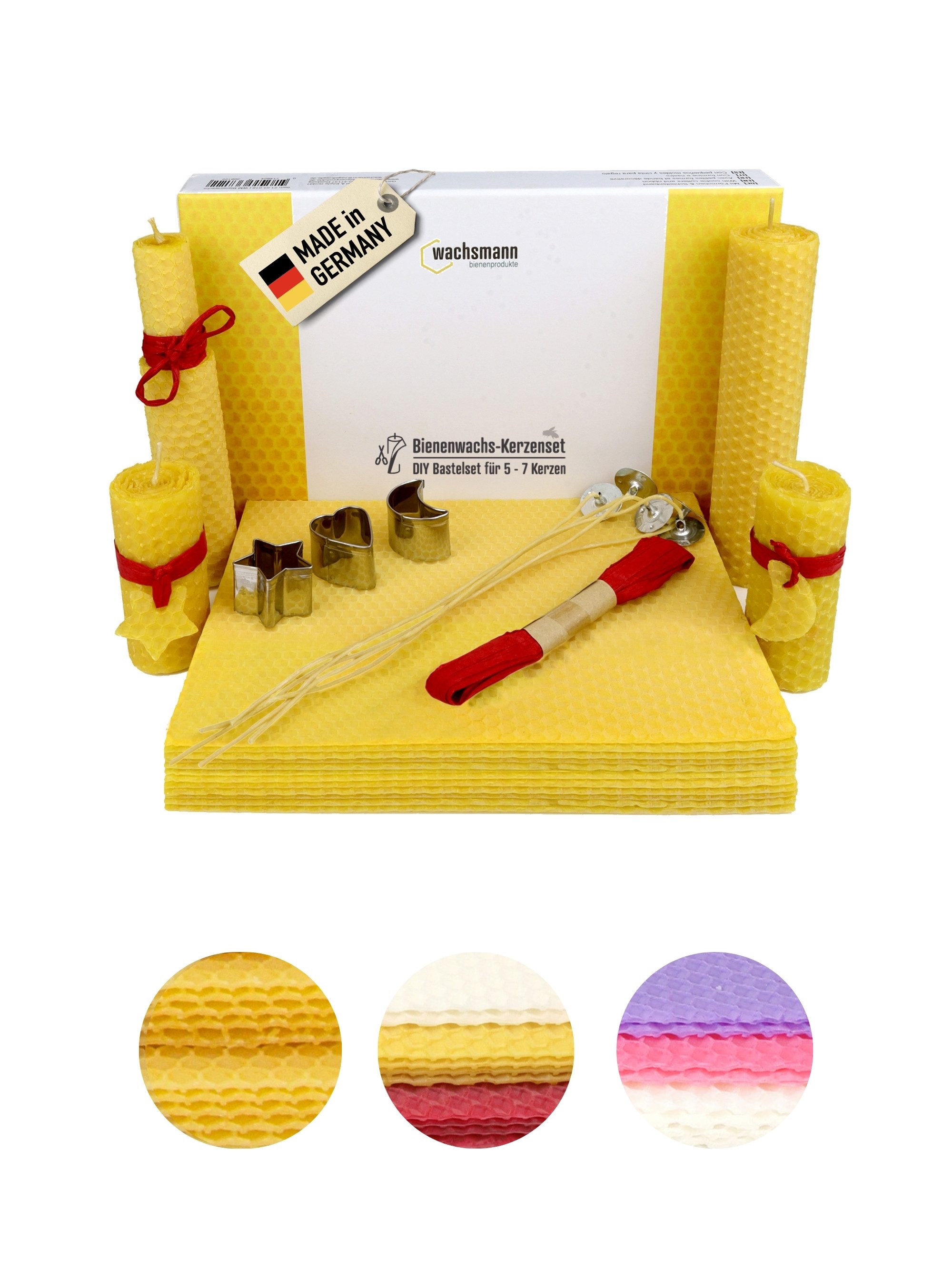 Wachsmann Bienenprodukte Bienenwachskerze selber machen (Kerzenset, Bienenw günstig online kaufen