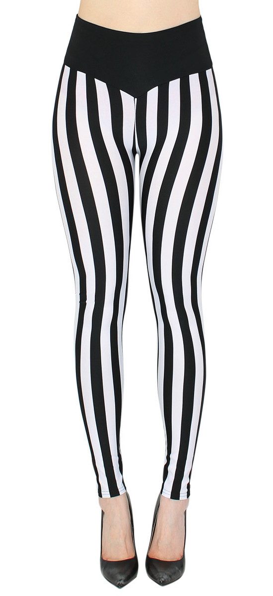 dy_mode Highwaist Leggings Damen Leggings Streifen Muster Fitnesshose Gestr günstig online kaufen