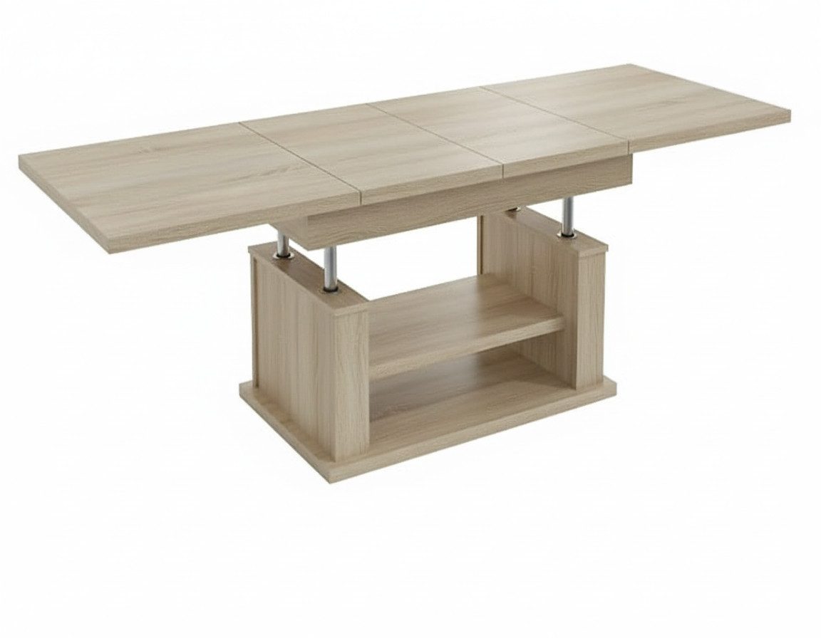 designimpex Couchtisch DA-666 Couchtisch höhenverstellbar ausziehbar Esstisch Wohnzimmer, Funktionstisch, Wohnzimmertisch, Tisch, Esstisch, Sofatisch, Schublade