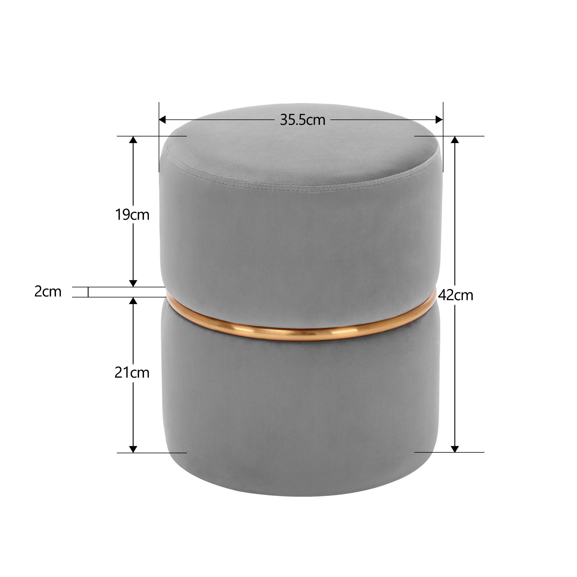 Duhome Hocker Schminkhocker Samt Gepolsterter, Sitzhocker günstig online kaufen