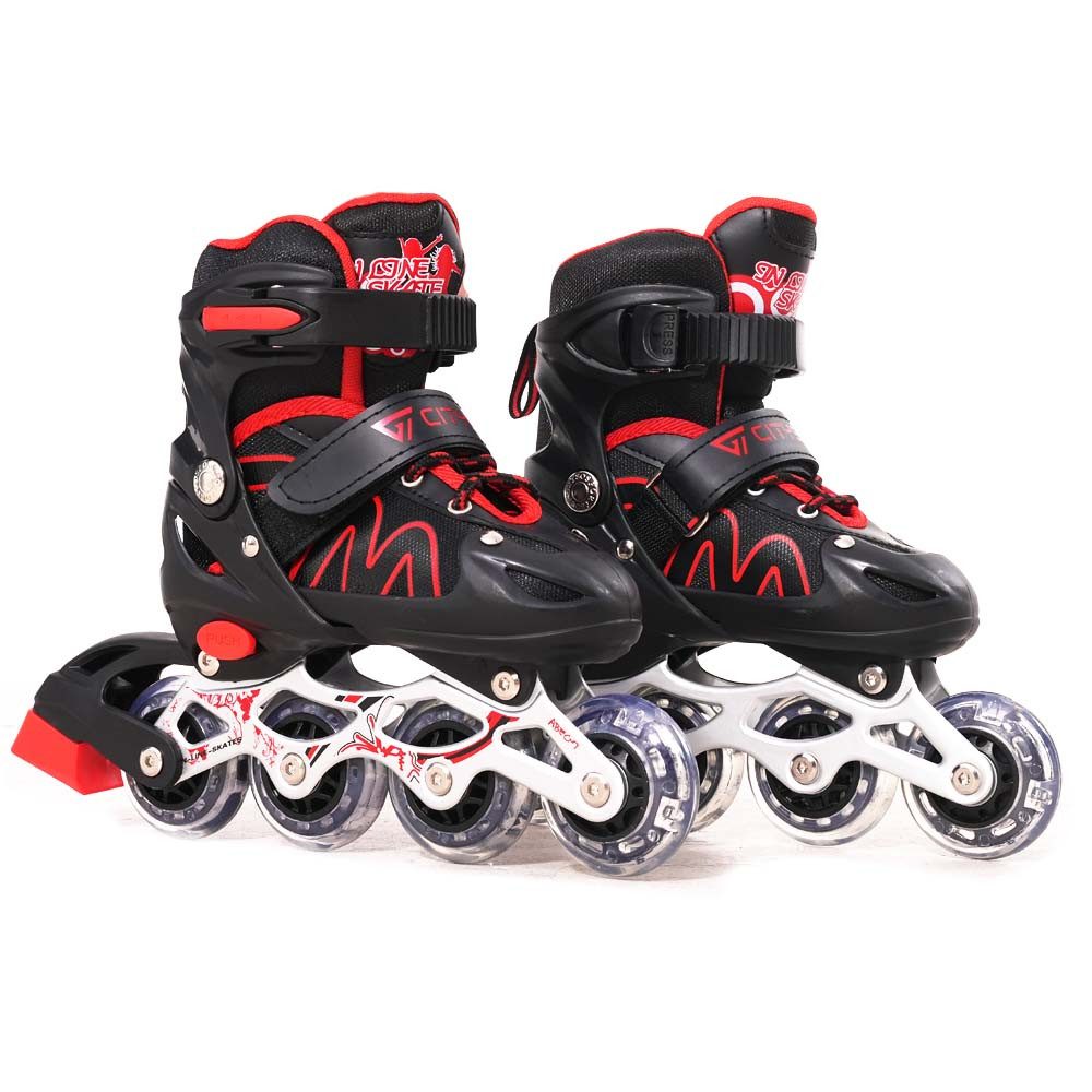 CITYSPORTS Rollschuhe Verstellbar Inliner Leucht Inlineskates für Mädchen/Jungen, mit Leuchtenden Rädern,Geschenke für Mädchen/Jungen