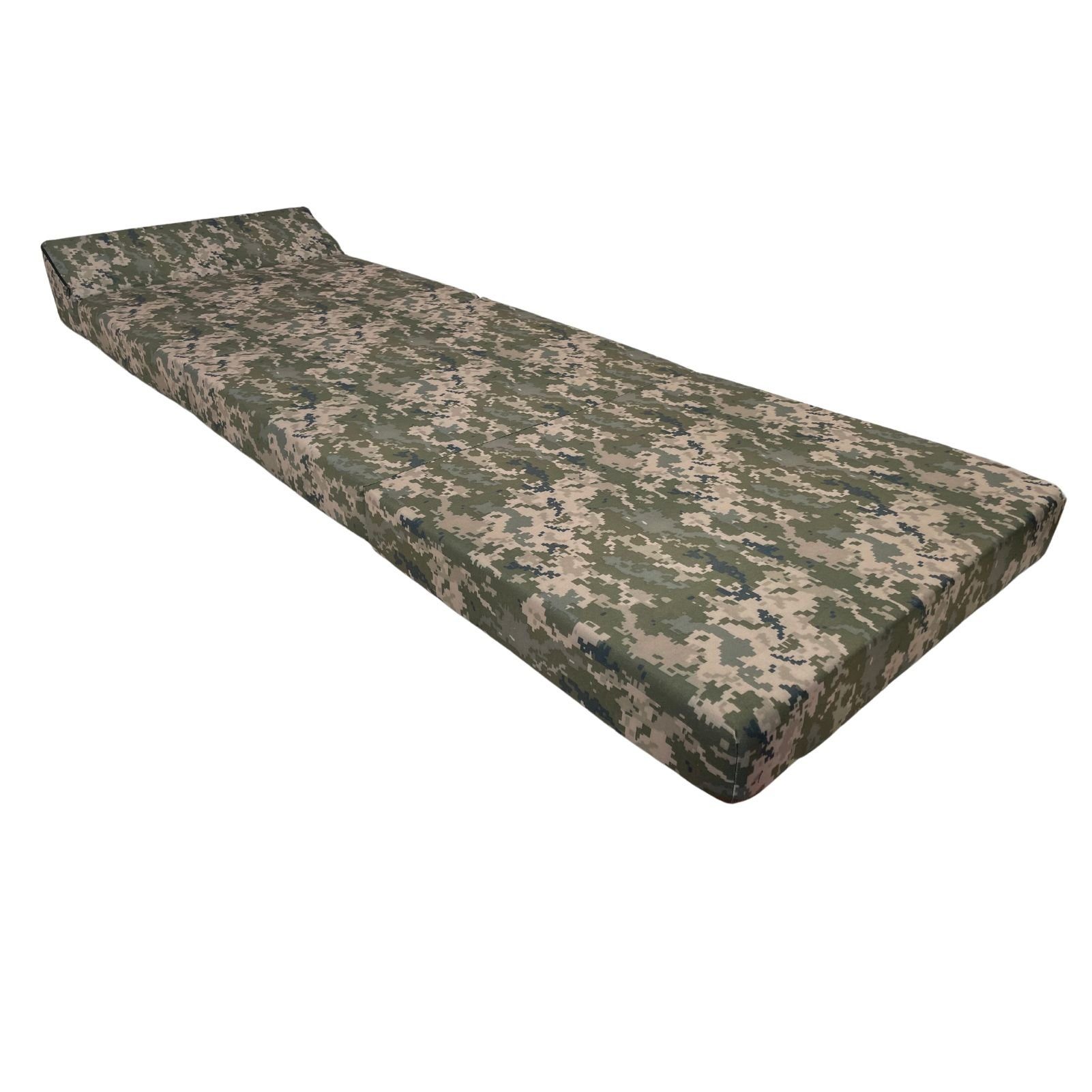 Kopfteil Größe mit Klappmatratze PIXEL "CAMO" Gästematratze 200x70x10cm, Klappmatratze FORTISLINE