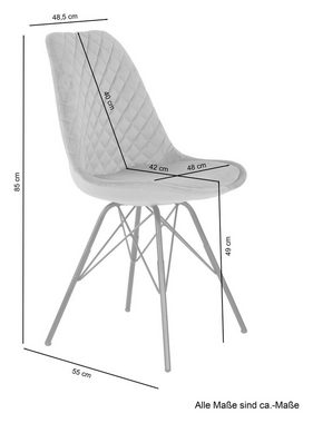 byLIVING Essgruppe Essgruppe Athen, Rica, (Set, 5-tlg., Tisch mit 4 Stühlen)