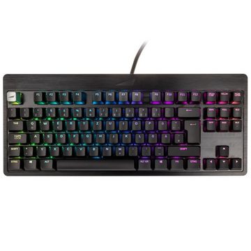 Mountain Everest Core TKL Tastatur MX Speed Silver Gaming-Tastatur (ISO Deutsches Layout RGB-LED-Beleuchtung silber schwarz)
