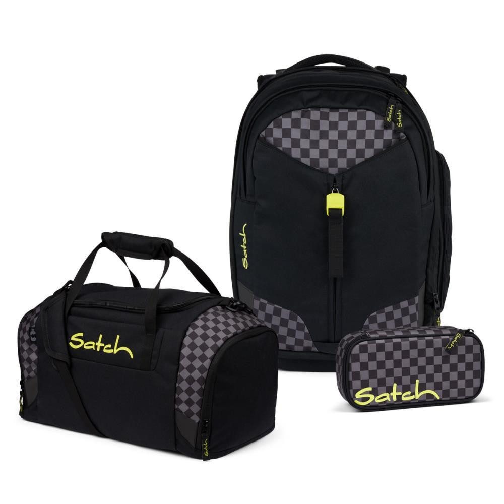 Satch Schulrucksack Match (3tlg., inkl. Schlamperbox und Sporttasche)