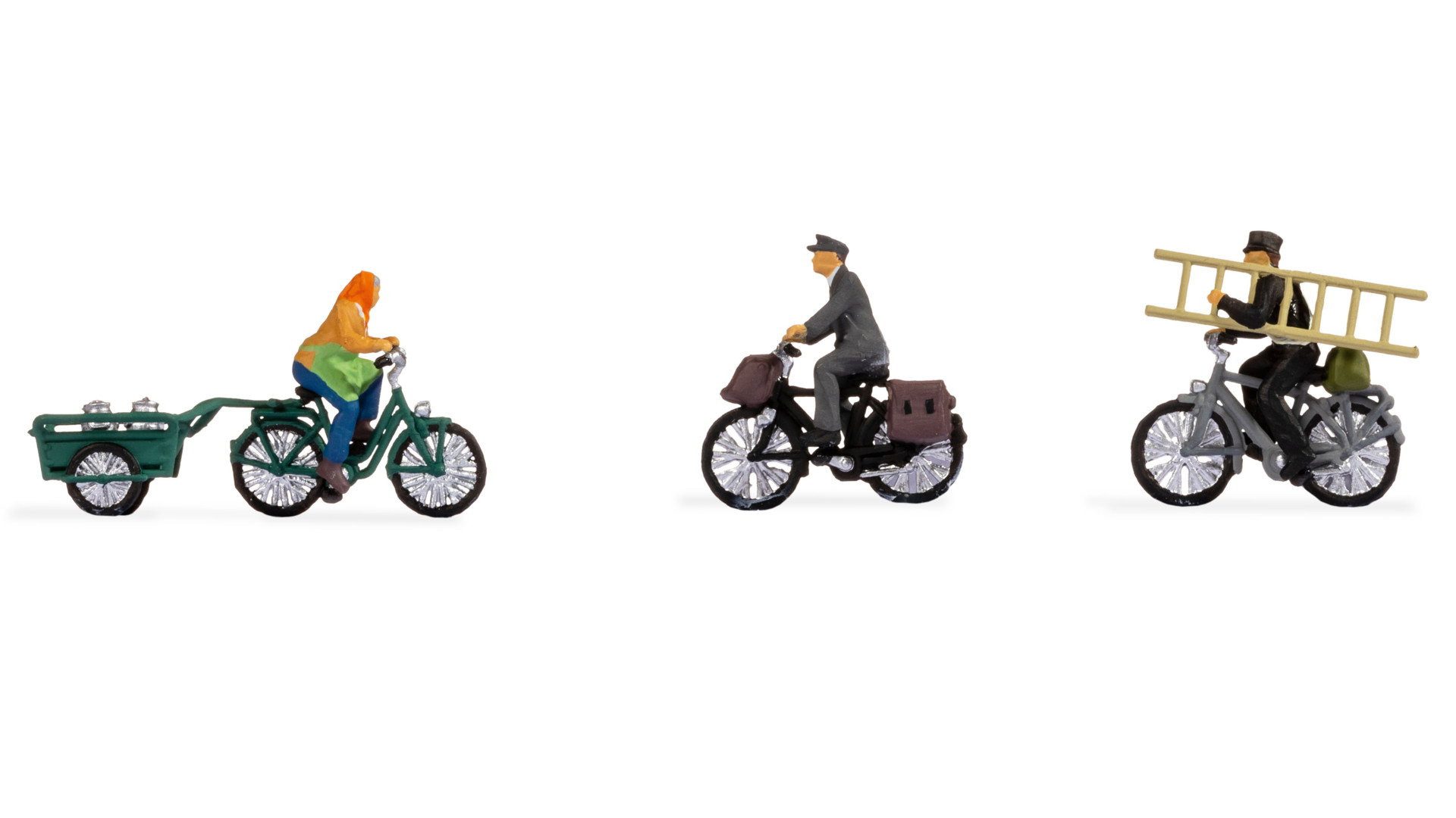 NOCH Modelleisenbahn-Straße NOCH H0 Figuren Radfahrer, Figuren-Set aus Kunstst
