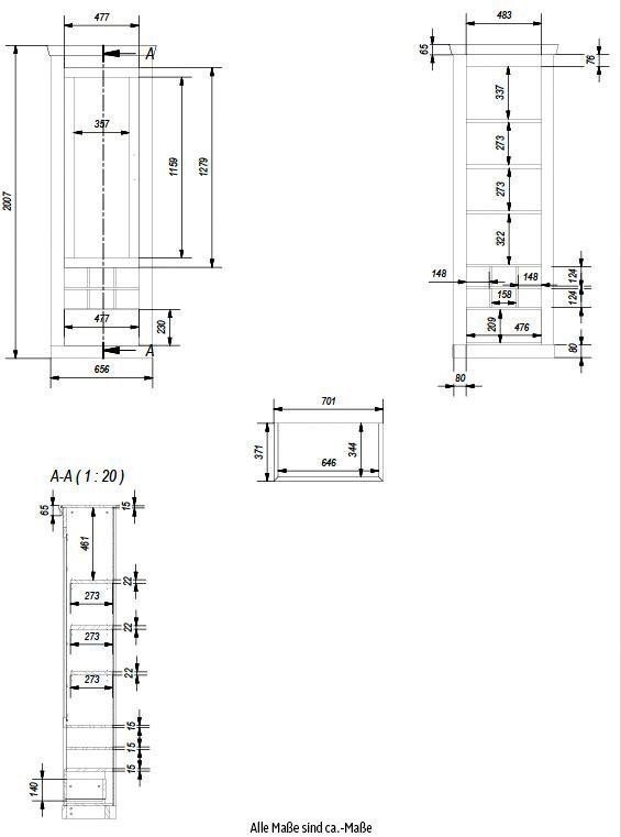 RAVENNA Griffe romantischen affaire 200 cm Landhausstil, Höhe im Vitrine Home aus Metall,