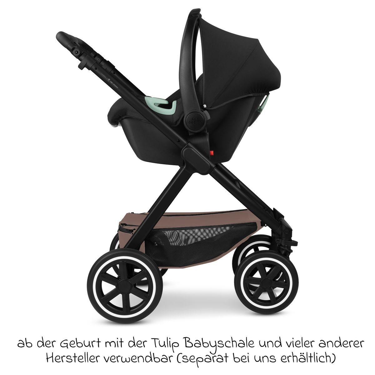 ABC Design Sportbuggy Samba 2 - Dark Beige, Sportwagen mit Liegeposition - klein zusammenklappbar bis 22 kg