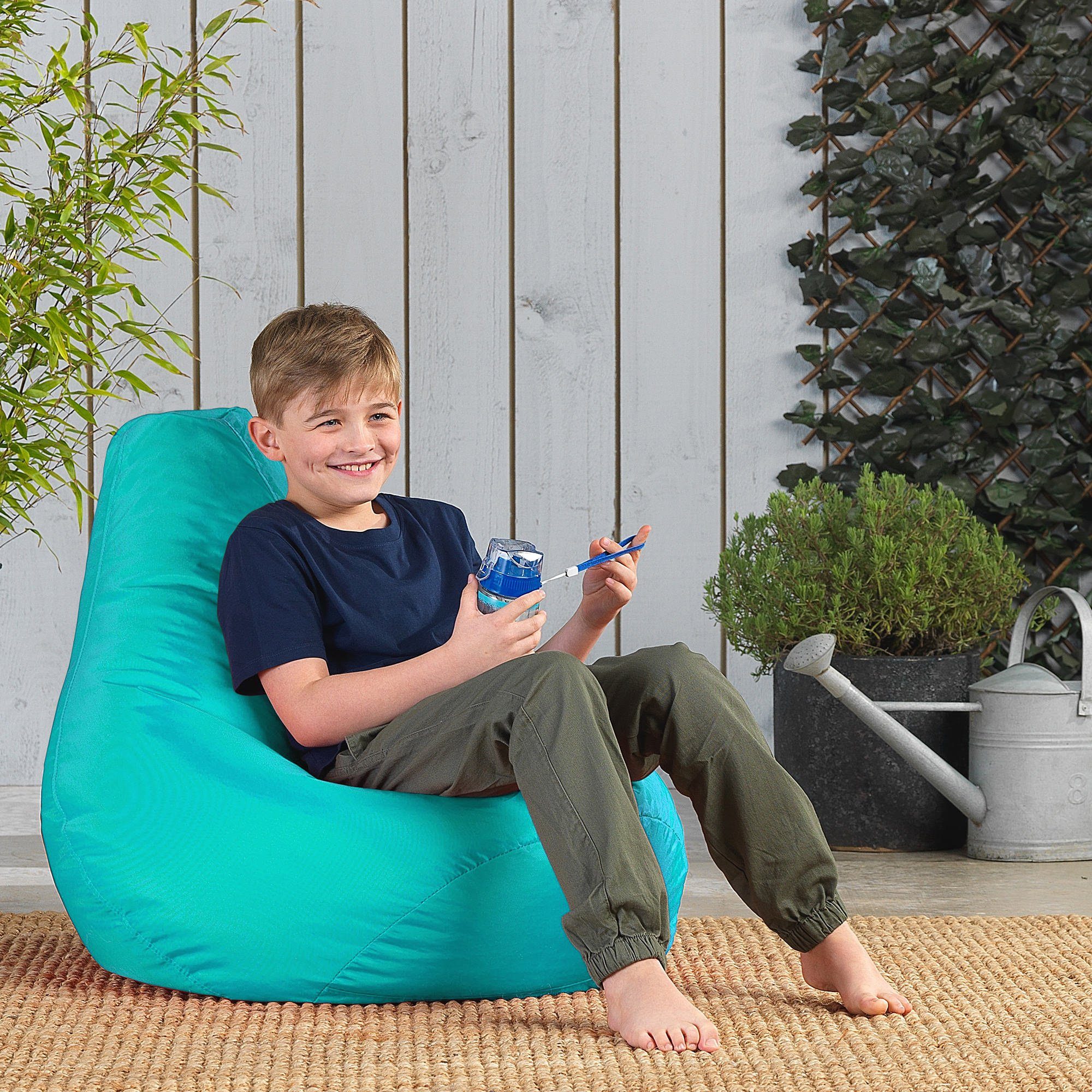 Veeva Sitzsack aquablau Outdoor Sitzsack-Sessel für Kinder