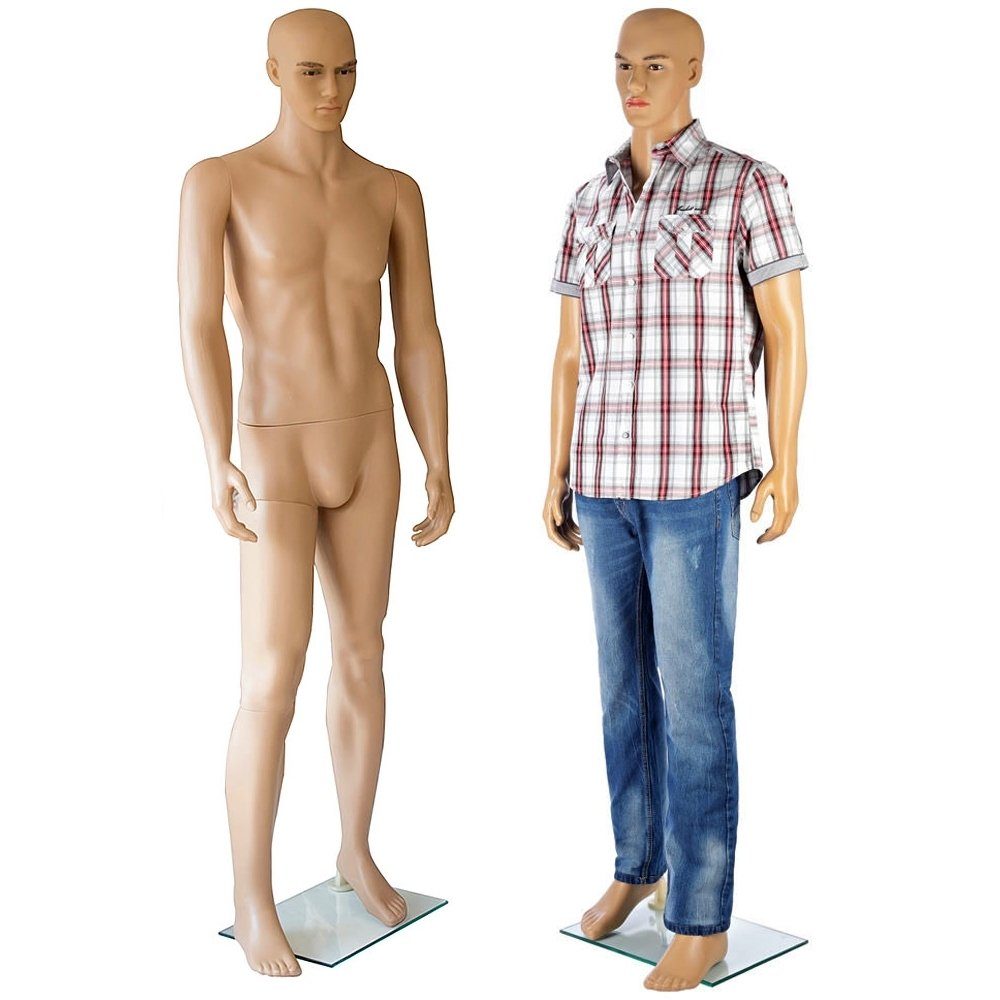 Feel2Home Anziehpuppe Schaufensterpuppe Schaufensterfigur 185cm Männlich Mannequin Manichino (Einzelstück, 1-tlg), Beweglich