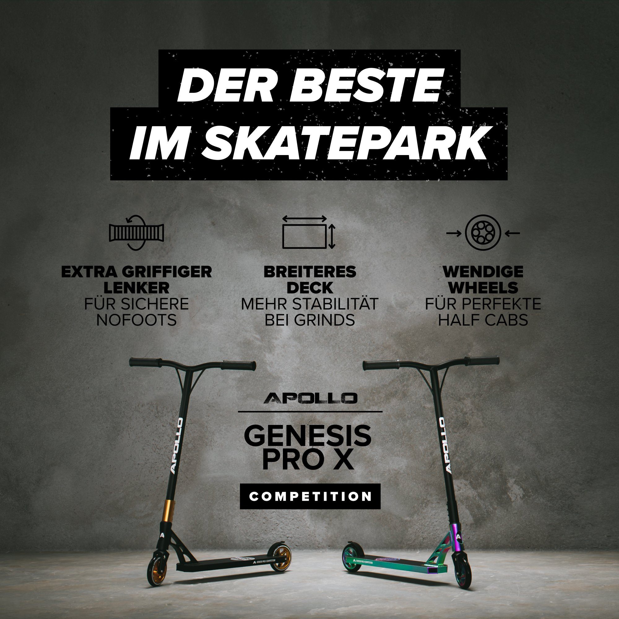 Apollo Stuntscooter Stunt Scooter Genesis Pro X Competition -, High End Roller – Bild 5 von 5
