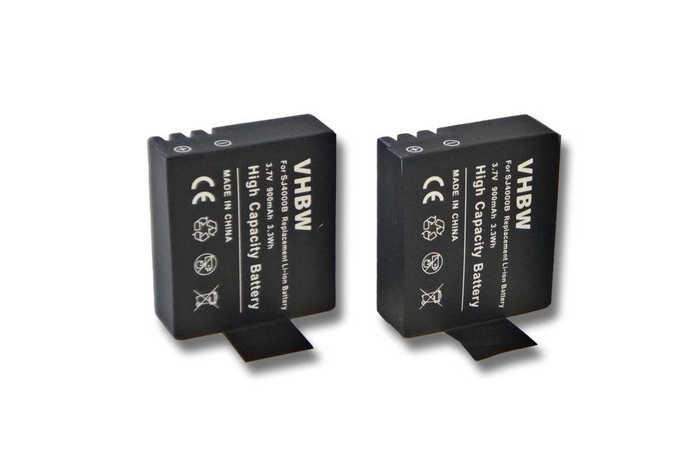 vhbw kompatibel mit Sunco SJ4000, SJ3000 Kamera-Akku Li-Ion 900 mAh (3,7 V)