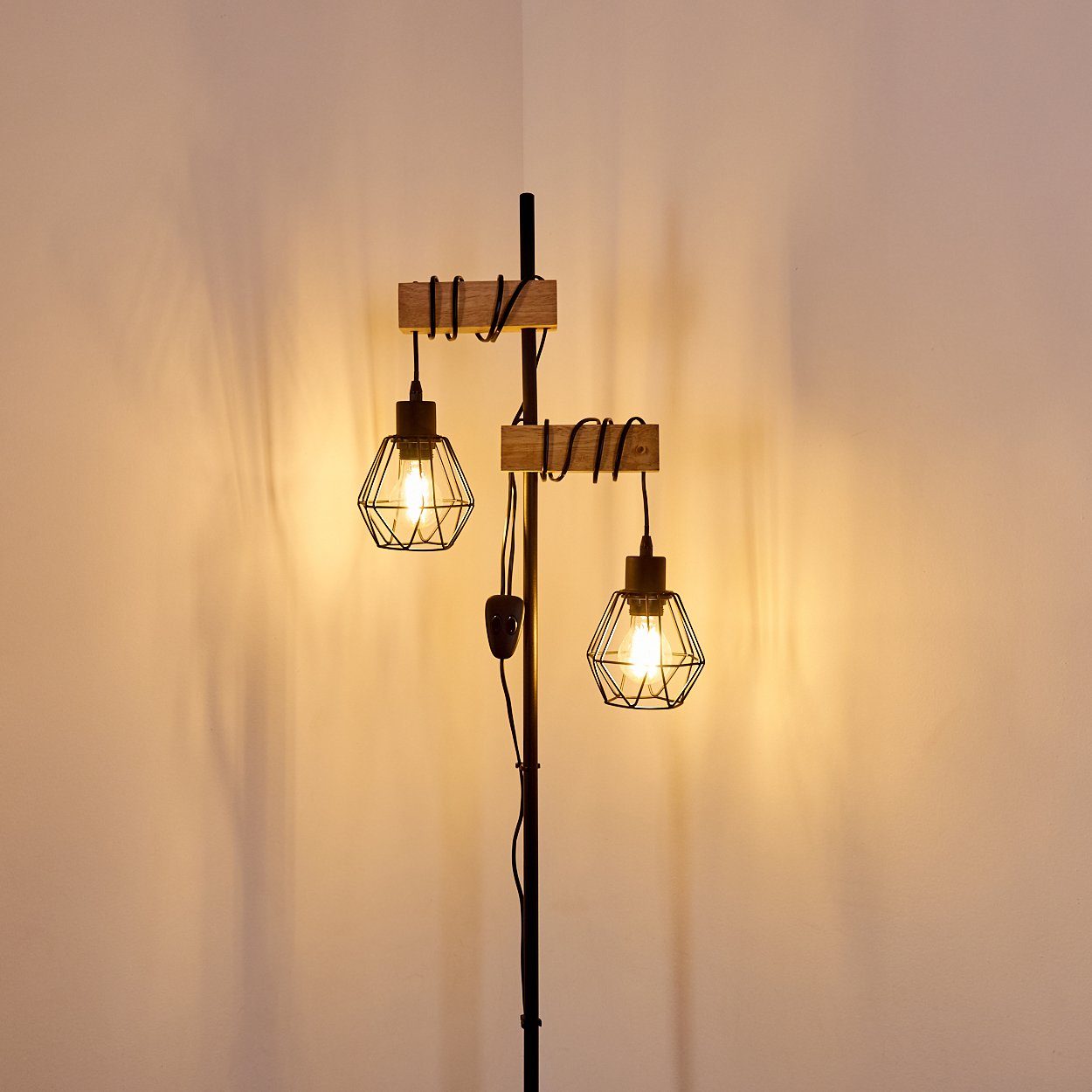 hofstein Stehlampe Vintage Wohn Schlaf Zimmer Beleuchtung Steh Boden Stand Lese Lampen – Bild 5 von 5