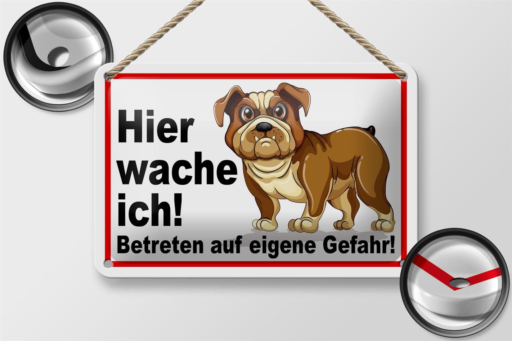 Femer GmbH Metallschild Hinweis 18x12cm Hier wache ich Hunde, (1 St), gewöl günstig online kaufen