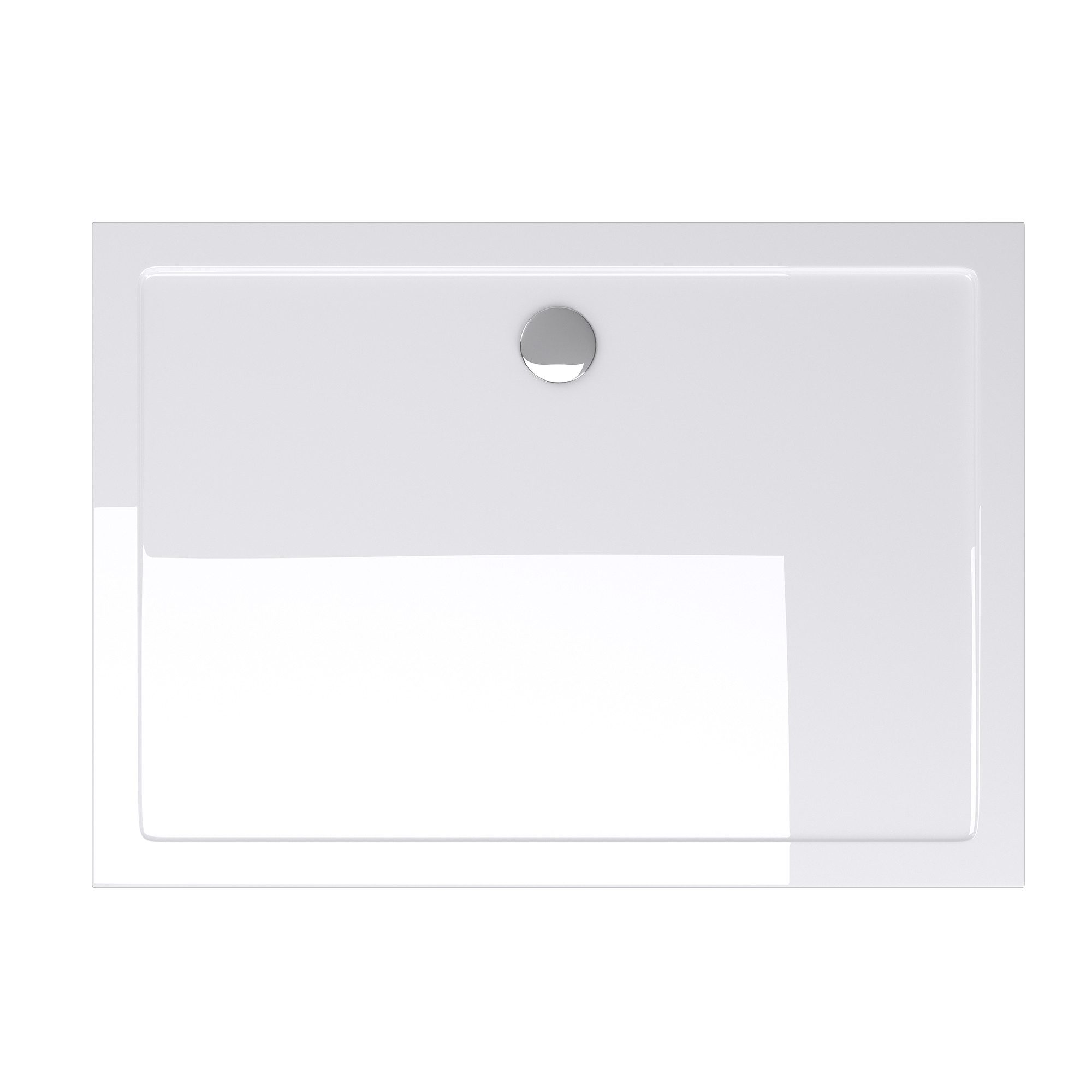 doporro Duschwanne Duschtasse flach aus Acryl Rechteckig DIN-Anschlüsse Faro2, Rechteckig