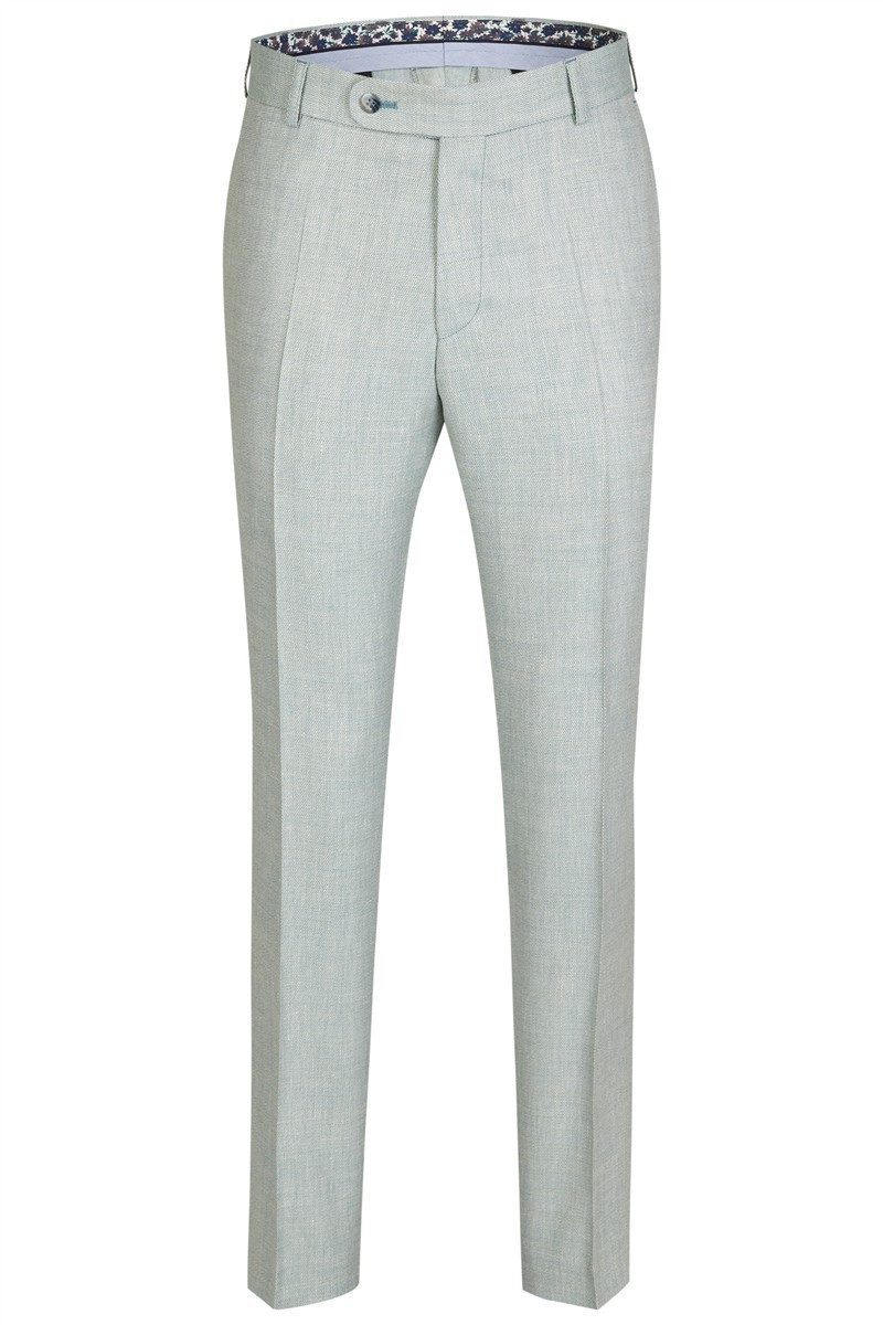 Wilvorst Anzughose Wilvorst GREEN-WEDDING Herren Hose Drop8 Hellgrün meliert